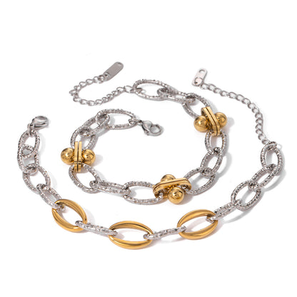 Two-Tone Chain Bracelet: A Blend of Elegance and Modernity