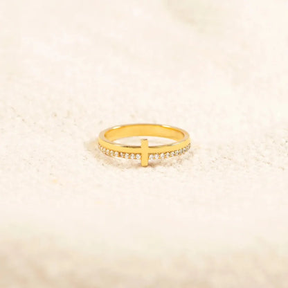 Gold Cross Ring—A Simple yet Stylish Hand Adornment