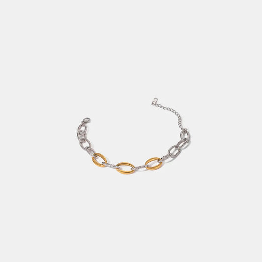 Two-Tone Chain Bracelet: A Blend of Elegance and Modernity
